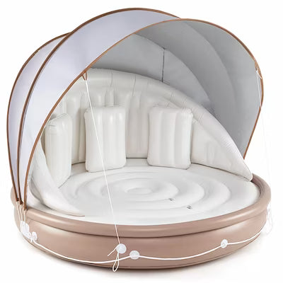 73-inch pool lounger float with removable canopy