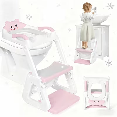 Adjustable 2-in-1 Potty Training Toilet Seat with Step Stool for Toddlers