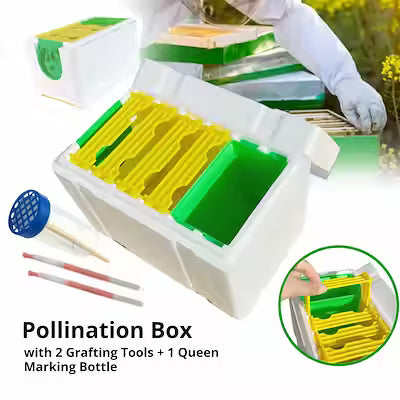 Professional queen rearing kit with insulated foam hive, frames and grafting tools