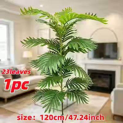 47-inch artificial palm tree for year-round home decorations