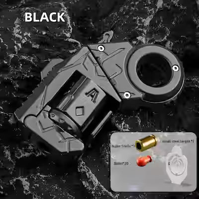 Metal fidget spinner gun for portable stress relief