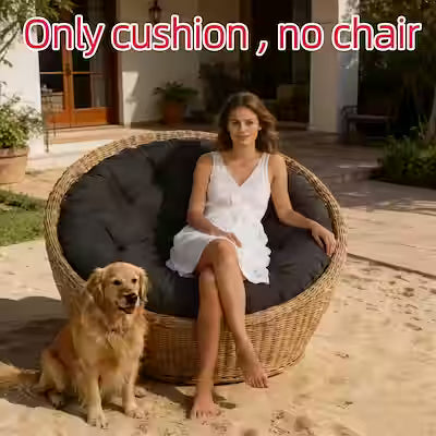 Thick chair cushion with washable cover in multiple colors