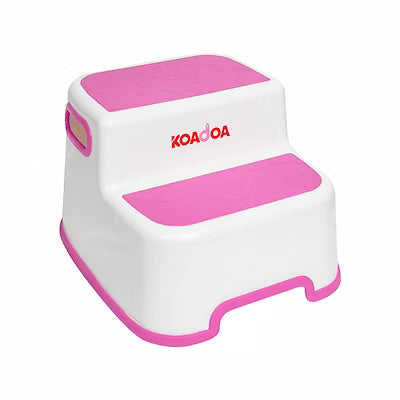 Double Step Stool with Non-Slip Bubble Pad