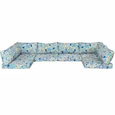 14-piece set of replacement patio furniture cushions, water-resistant