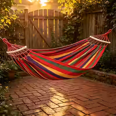 Soft outdoor hammock in multiple colors for backyard relaxation