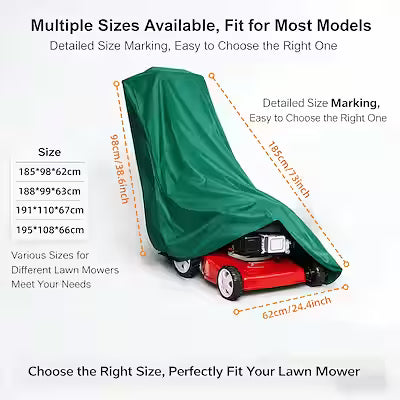 Heavy-Duty Outdoor Lawn Mower Cover Made from 300D Oxford Fabric