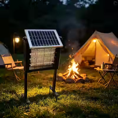 Solar-Powered Mosquito Repellent Lamp Indoor Bug Zapper with IP67 Rating, Easy‑Clean Design