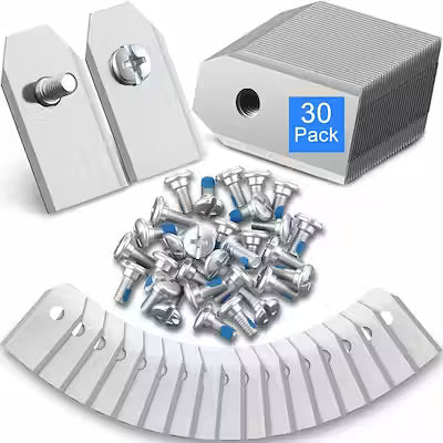 30-piece titanium-coated replacement mower blades for robotic lawn mowers