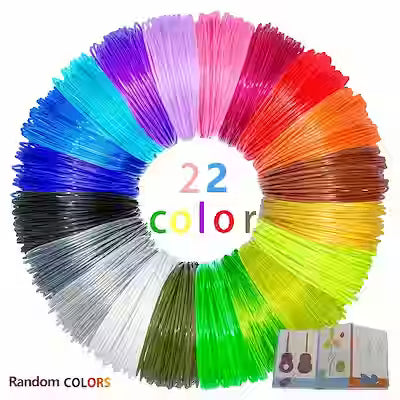 Multi‑Color PLA 3D Printing Filament – 1.75 mm, 12/22/42 Colors, 118 inches per Spool, Includes 10 Random Pattern Tracing Papers