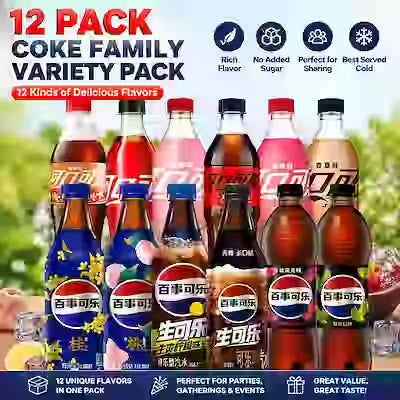 Assorted Sugar-Free Soda Variety Pack, 6 Bottles