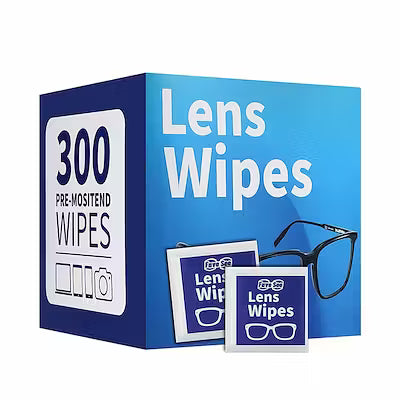 Pre‑Moistened Lens Cleaning Wipes – 300 Count