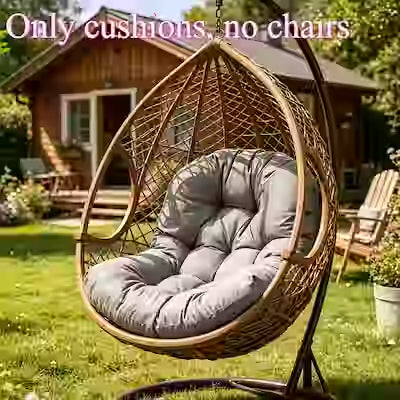 All-season outdoor hanging chair cushion for balconies and patios