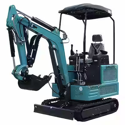 4,000 lb mini crawler excavator with hydraulic thumb and diesel engine
