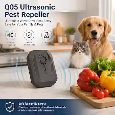 Ultrasonic Pest Repeller – Pet Safe, Chemical‑Free Bug Repellent for Home, Kitchen and Garage