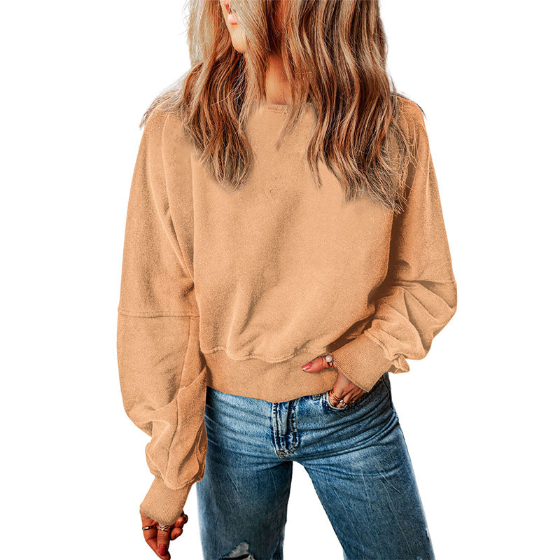 Chic Backless Round Neck Autumn Sweater