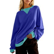 Women's Color Block Loose Casual Sweater