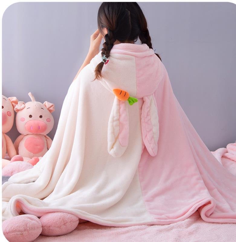 Cozy Coral Fleece Shawl