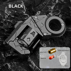 Metal fidget spinner gun for portable stress relief