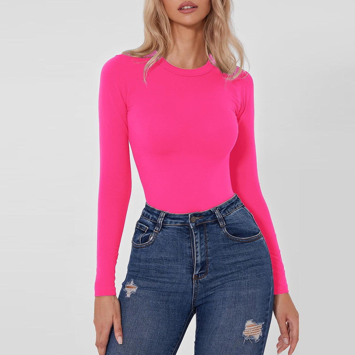 Women's Long-sleeved Tight Jumpsuit