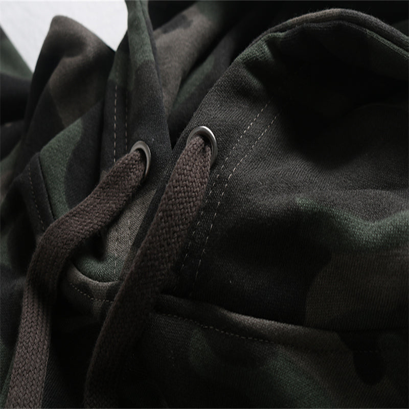 Women's Camouflage Cotton Plus Size Pullover Hoodie