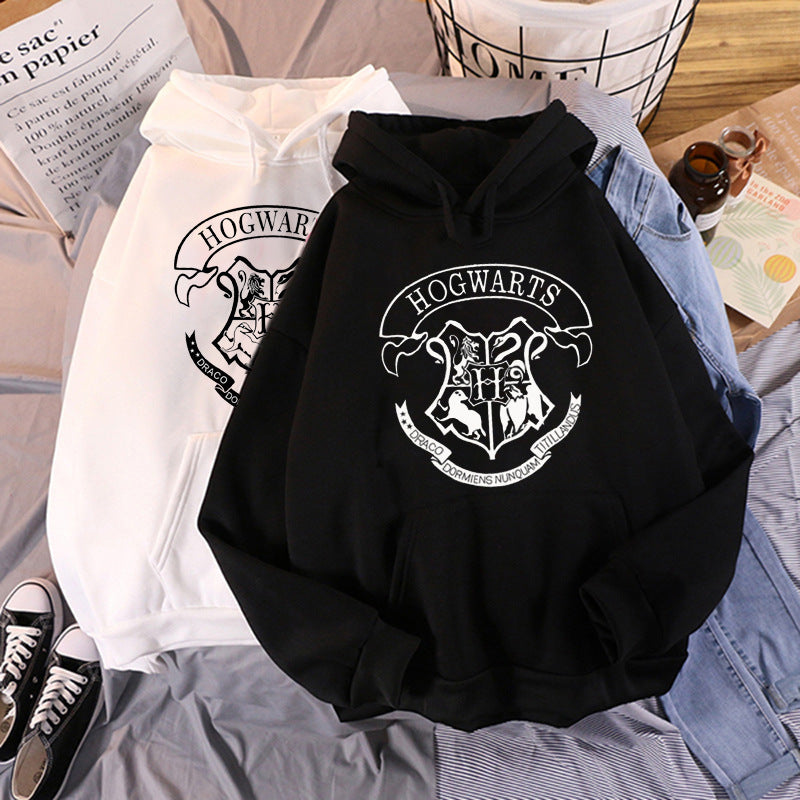 Autumn And Winter European And American Style Casual Loose-fitting Hoodie Sweater Personalized Printing University Style All-matching