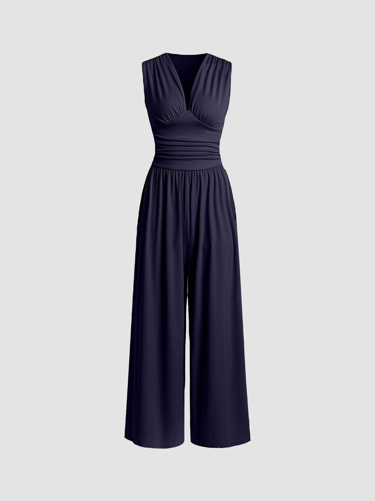 Women's Sleeveless Loose Wide-Leg Knitted Jumpsuit