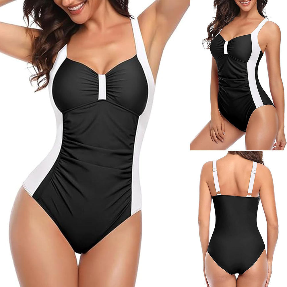 Solid-color Swimwear In European And American Styles