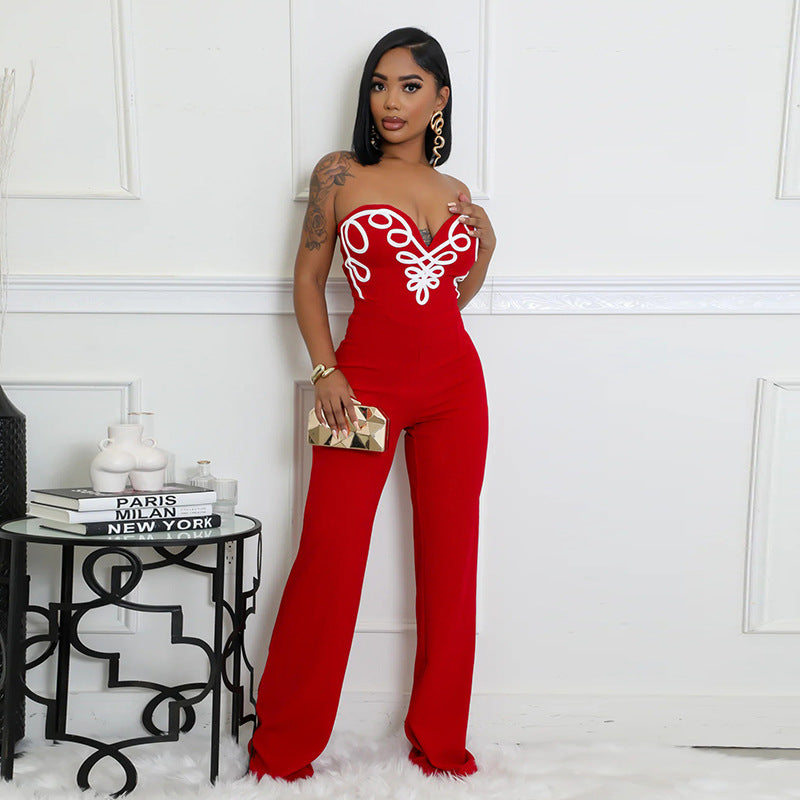 Women's Sleeveless Loose Slightly Flared Jumpsuit