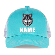 Custom Cartoon Wolf Baseball Cap for Kids with Adjustable Fit