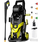 Electric Pressure Washer 4500 PSI with 4 Quick‑Connect Nozzles, Inlet Hose, Filter and Foam Cannon