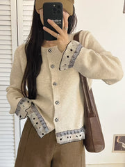 Lace Knitted Cardigan Casual Women's Sweater