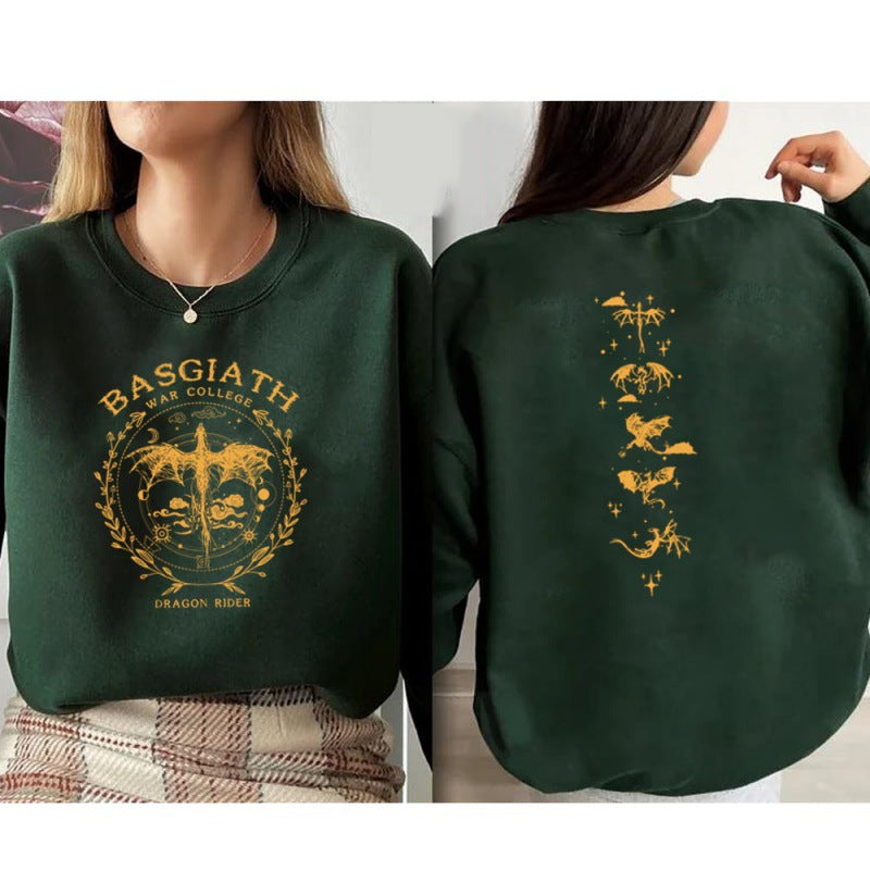 Gold Dragon Fourth Wing Fantasy Bookish Sweatshirt