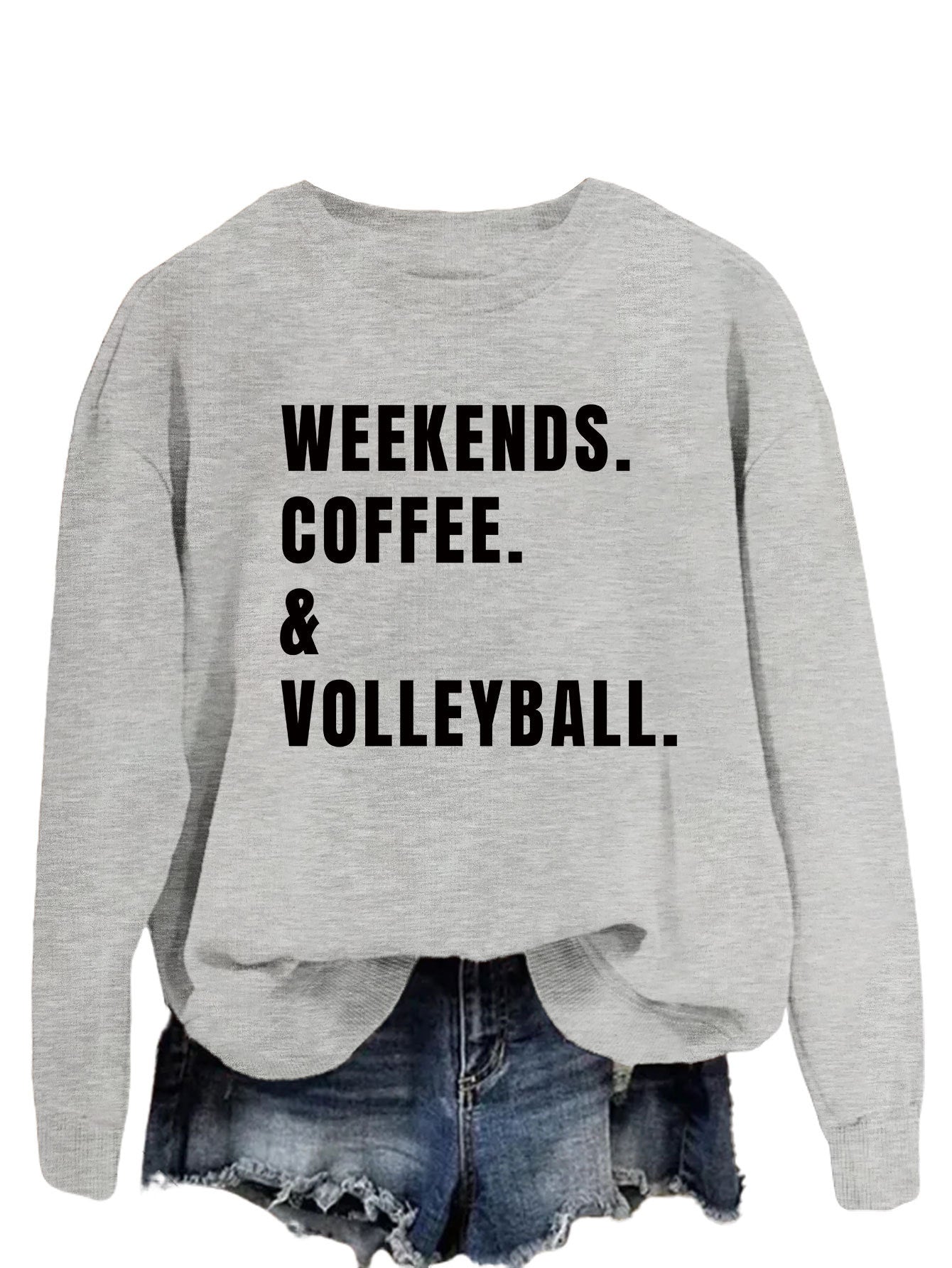 Women's Cozy Round Neck Long Sleeve Loose Sweatshirt