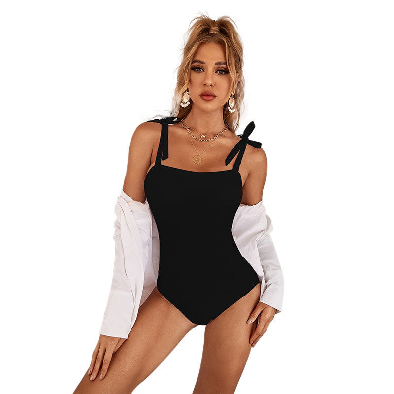 Slimming Lace-Up One-Piece Swimsuit & Jumpsuit