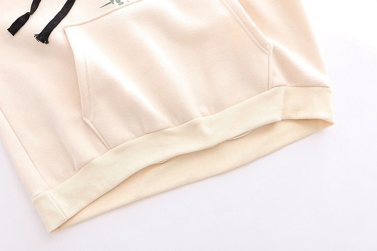 Cute Panda Cartoon College Style Loose Contrast Color Sweater