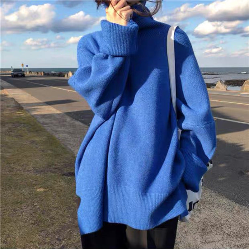 Cozy High-Neck Turtleneck Pullover Sweater