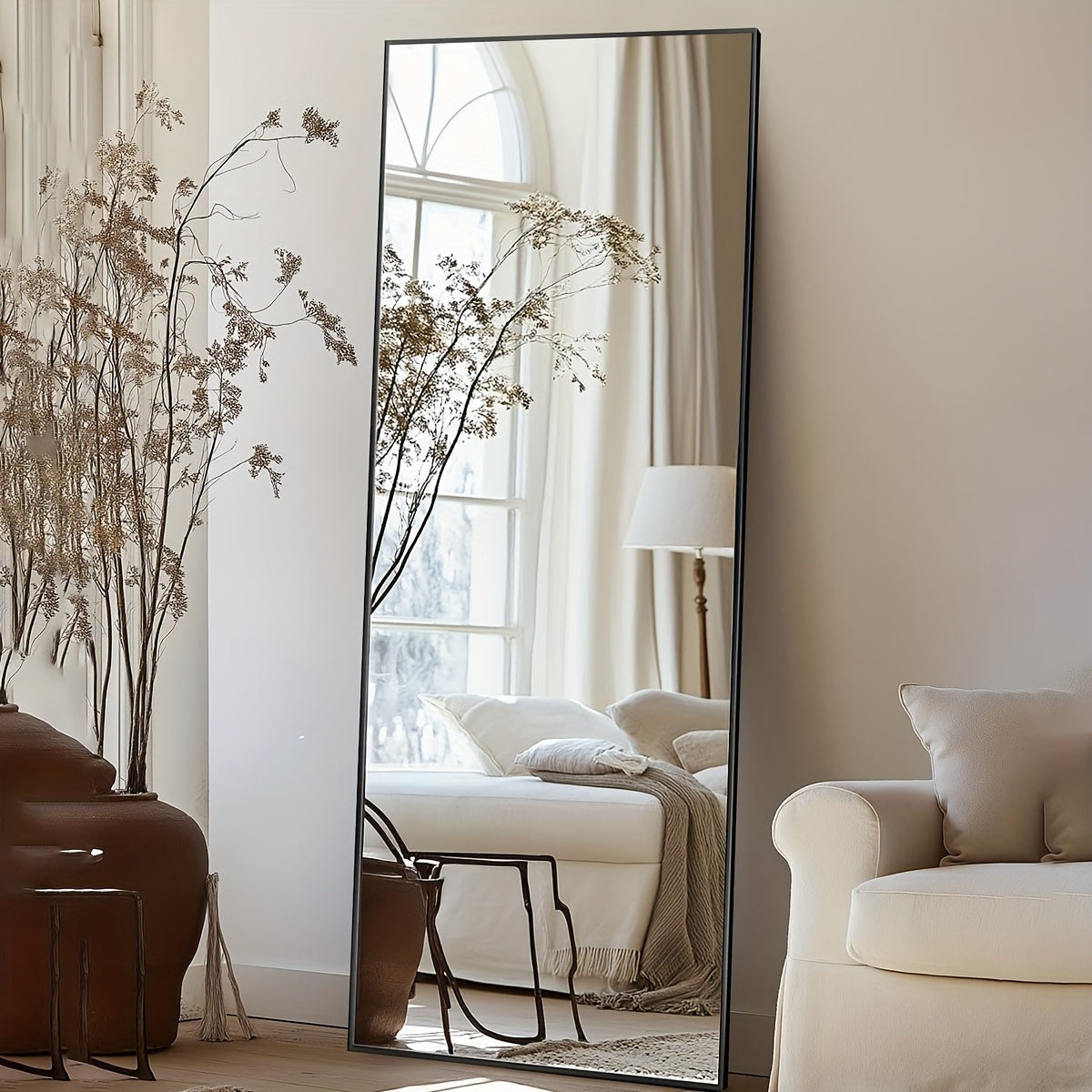 Freestanding Full-Length Mirror for Bedroom Living Room or Entryway