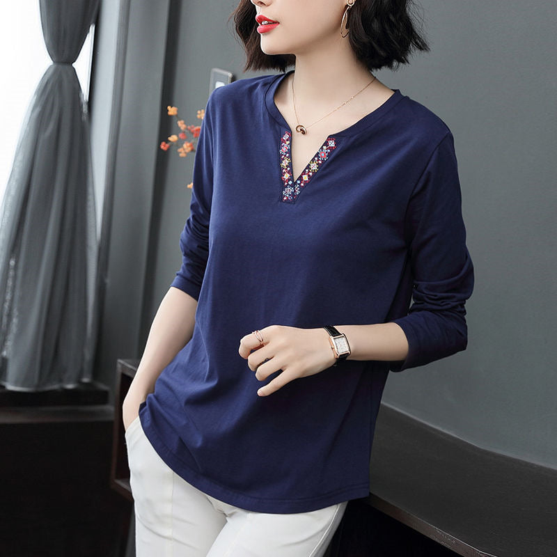 Women's Solid Color Loose Casual Base Top