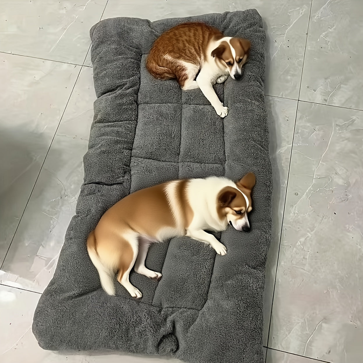 Luxury Washable Dog Bed For Large Breeds, 47-Inch Comfort Puffy Pet Mat, Non-Slip Cozy Sleeping Pad Suitable For Medium/Large Sizes, Dog Beds For Large Dogs, Large Dog Bed, Extra Large Dog Bed, Rai...