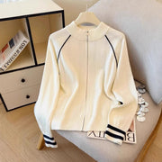 Chic Fashion Zipper Cardigan Women's Outerwear