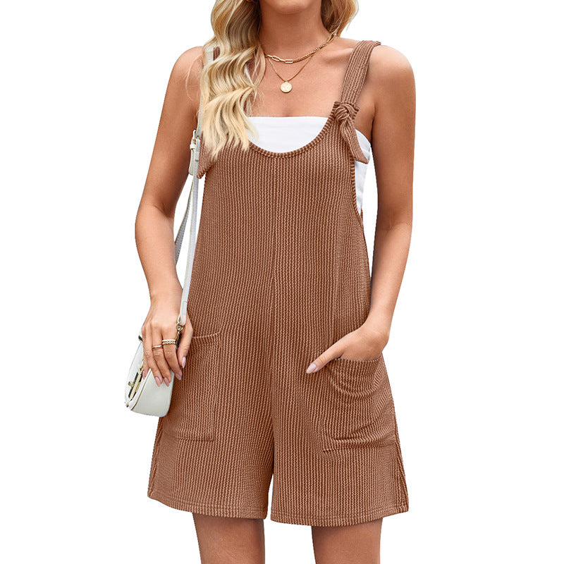 Versatile Pocket Straight Jumpsuit For Women