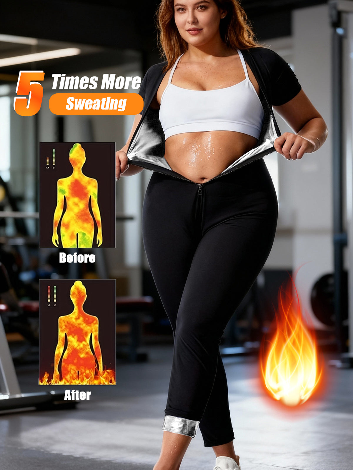 Women's Sweat Enhancer Sauna Jumpsuit & Waist Trainer