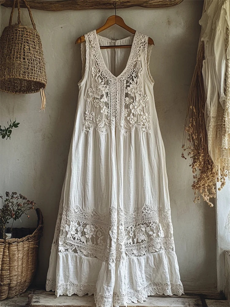 Womens Sleeveless V-neck 3d Printed Dress