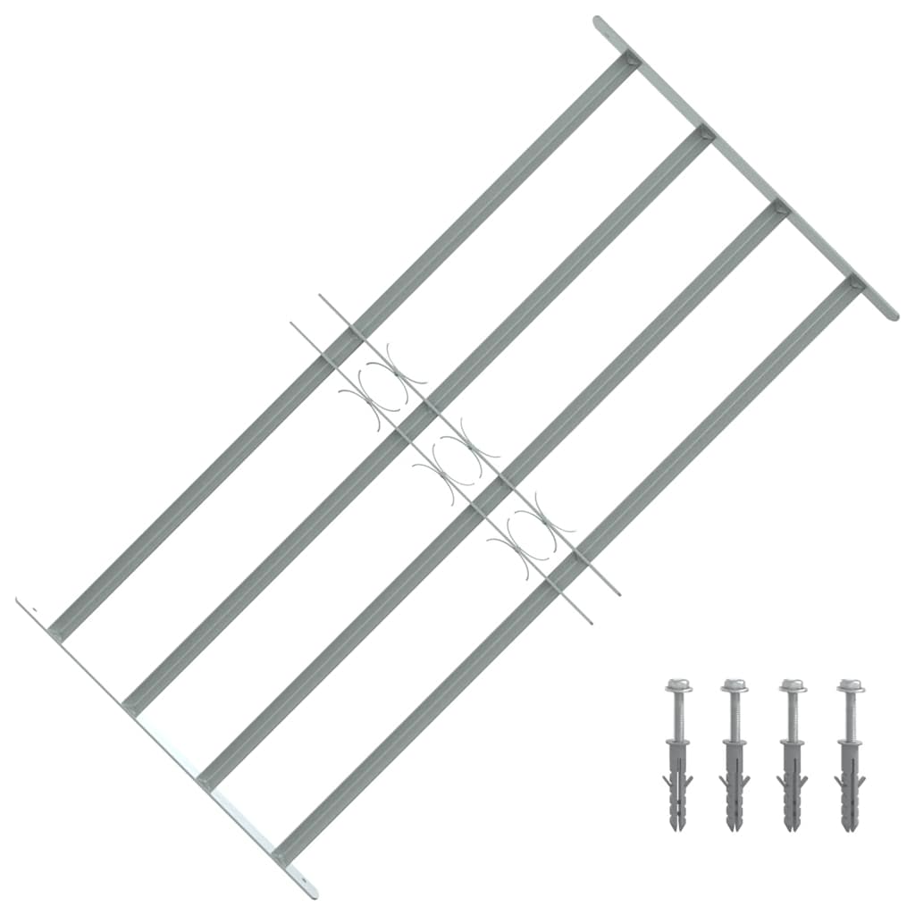 Adjustable Window Grille with 2 Crossbars 500-650 Mm