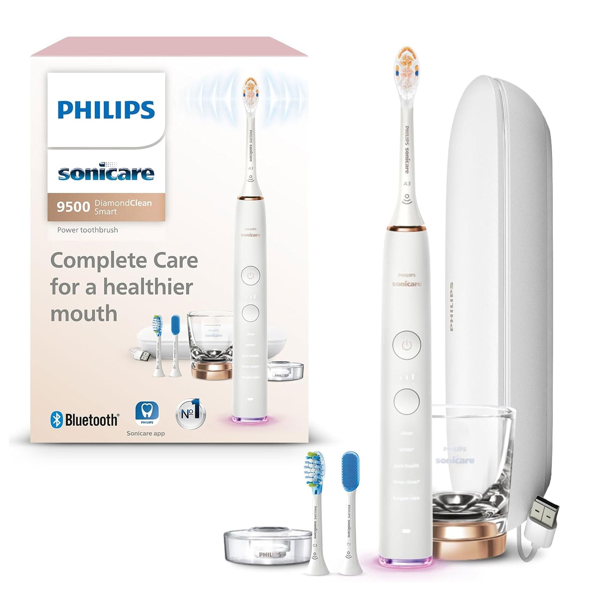 Electric Toothbrush with Smart Features in Rose Gold