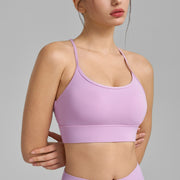Shockproof Support Yoga Vest with Fixed Cups – Stretchy, Breathable