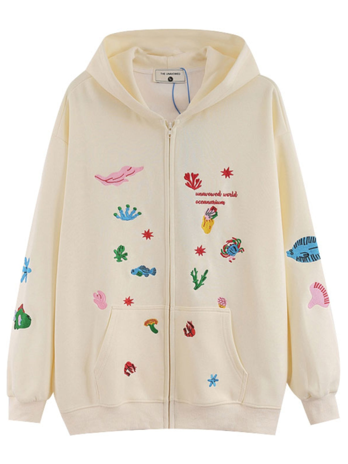 Japanese Style Geometric Hooded Zipper Cardigan