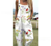 Digital 3D Print Casual Suspender Jumpsuit