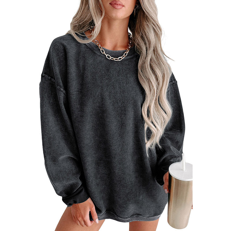 Cozy Solid Color Women's Knitted Pullover Sweater