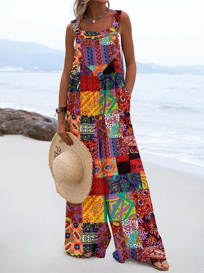 Summer New Digital Printing Romper Women's Clothing